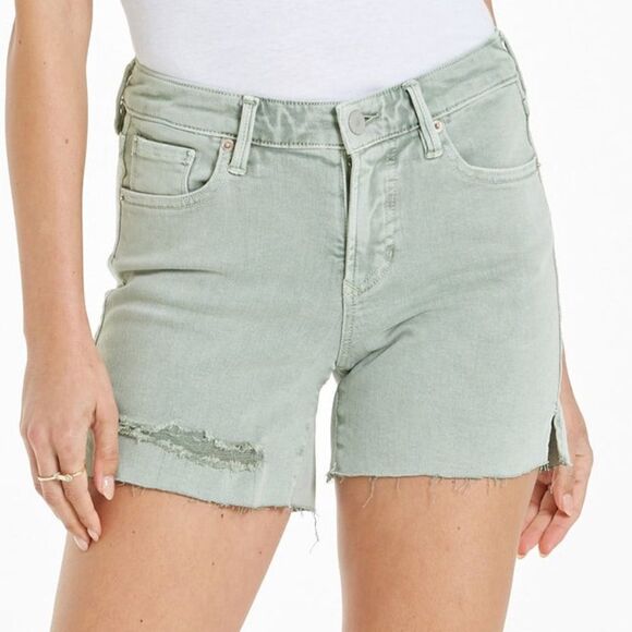 DEAR JOHN DENIM JULIAN HIGH RISE SHORTS CUCUMBER SIZE 30 - Picture 1 of 13